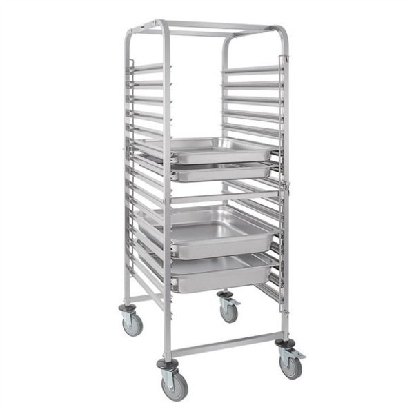 Material: Stainless steel. Size: 1715(H) x 680(W) x 585(D)mm. Capacity: 15 pans