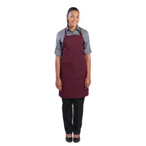 Chef Works Bib Apron Merlot