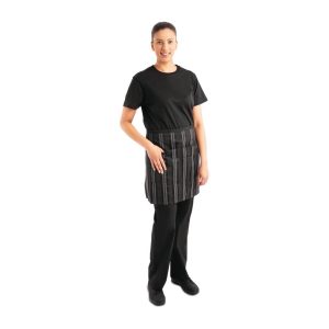 Chef Works Urban Presidio Half Bistro Apron Black and Grey