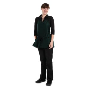 Chef Works Three Pocket Bib Apron Hunter Green