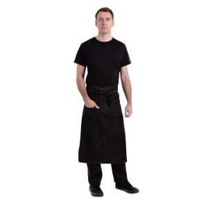 Chef Works Urban Corvallis Crosshatch Bistro Apron Black and Burgundy