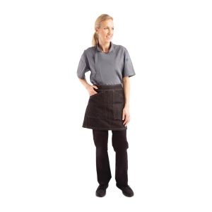 Chef Works Urban Berkeley Denim Half Bistro Waist Apron Black