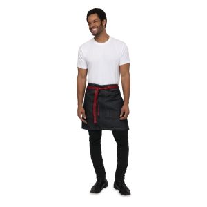 Chef Works Urban Berkeley Denim Half Bistro Apron Dark Indigo