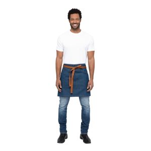 Chef Works Urban Berkeley Denim Half Bistro Apron Medium Blue