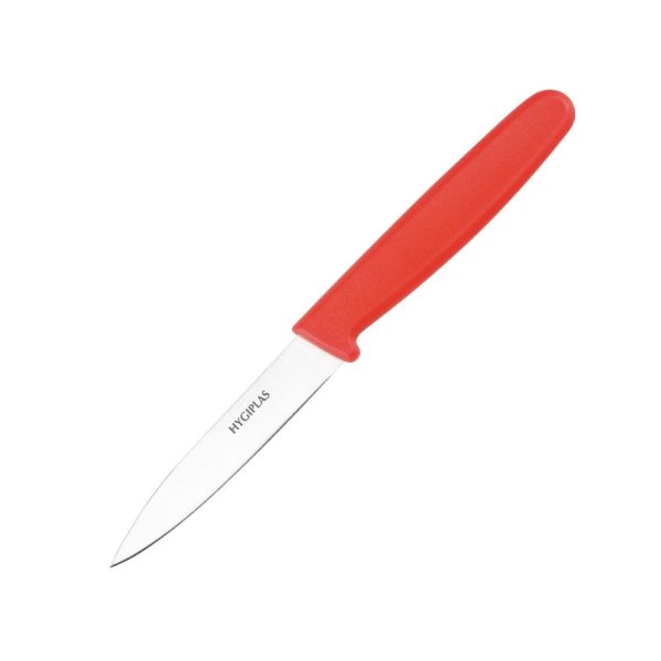 Blade length: 3". Weight: 20g. Red for raw meat