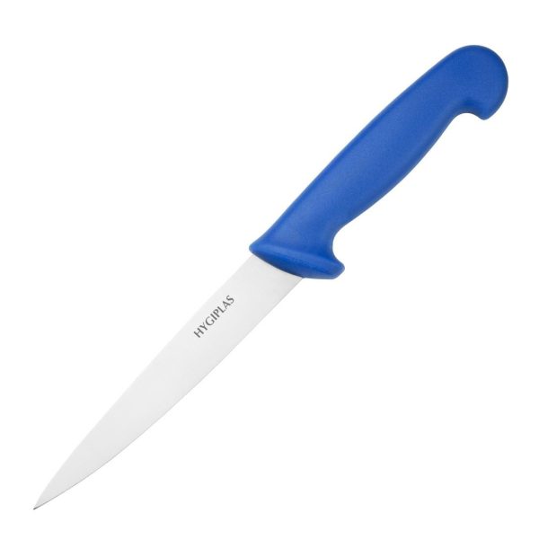 Blade length: 6". Weight: 70g. Blue for raw fish