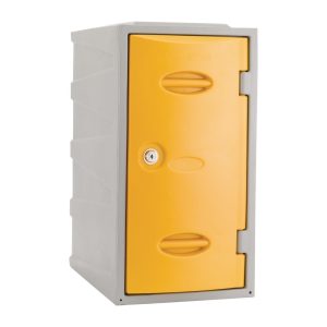Extreme Plastic Single Door Locker Camlock Yellow 600mm