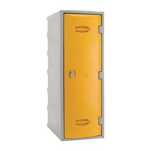 Extreme Plastic Single Door Locker Hasp and Staple Lock Yellow 900mm