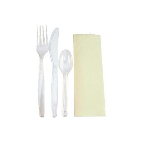 eGreen Deluxe Individually Wrapped Heavy-Duty Disposable Cutlery Sets (Pack of 200)