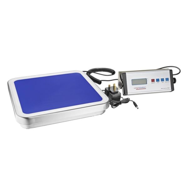 Capacity: 66lbs. Wall-mountable LCD display.