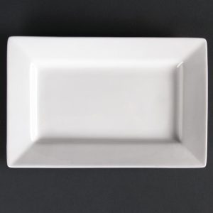 Lumina Wide Rim Rectangular Plates 200x 130mm (Pack of 6)