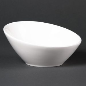 Lumina Fine China Oval Sloping Bowls 148mm (Pack of 6)