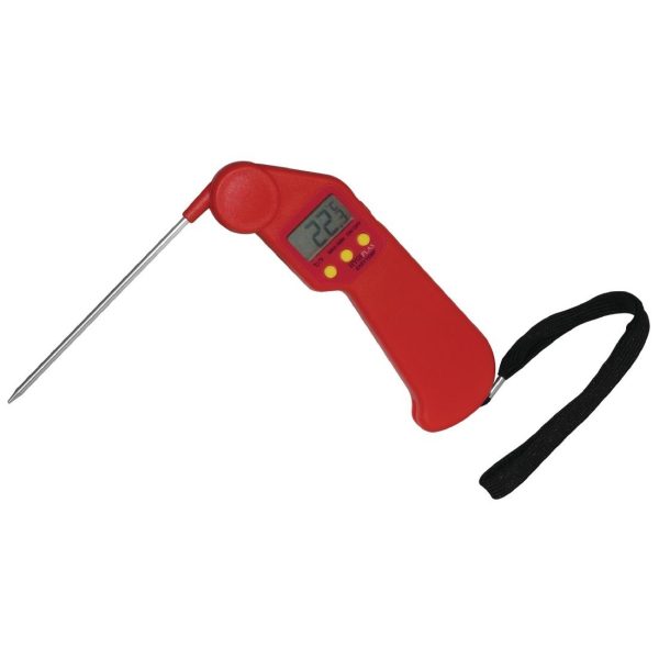 Range: -50 to +300°C. Suitable for use with raw meat.