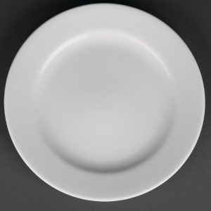 Royal Porcelain Classic White Wide Rim Plates 210mm (Pack of 12)