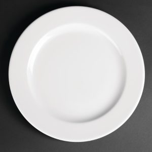 Royal Porcelain Classic White Wide Rim Plates 260mm (Pack of 12)