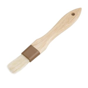25mm wide bristles. Wooden handle