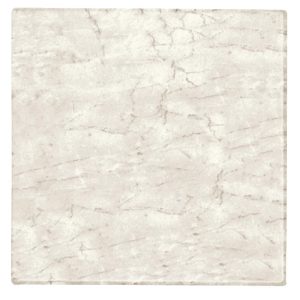 Werzalit Pre-drilled Square Table Top  Marble Bianco 600mm