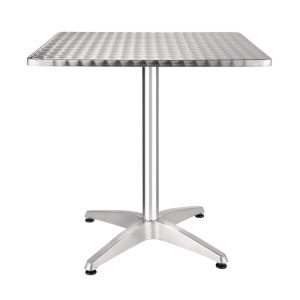 Bolero Square Stainless Steel Bistro Table 700mm (Single)