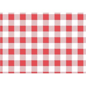 Greaseproof Paper Sheets Red Gingham 250 x 250mm (Pack of 200)