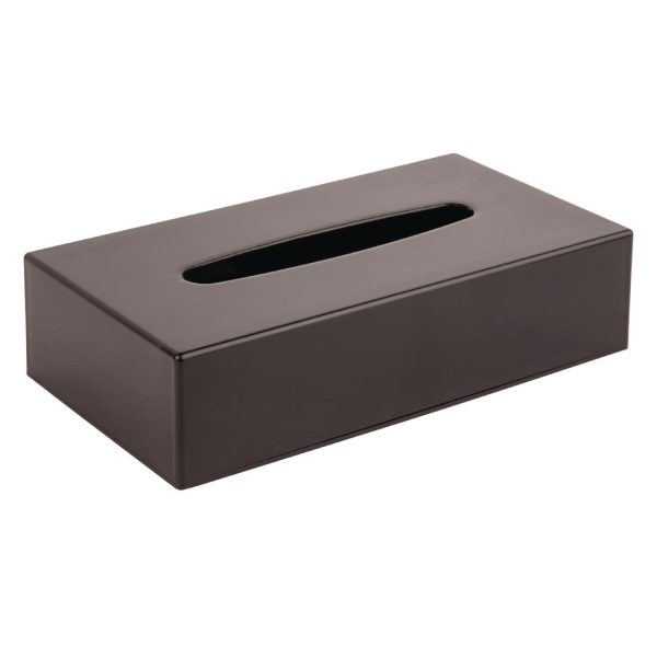 Black finish. Plastic. For tissues.