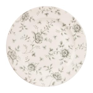 Churchill Vintage Prints Rose Chintz Profile Plates Grey 276mm (Pack of 6)