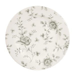 Churchill Vintage Prints Rose Chintz Profile Plates Grey 170mm (Pack of 6)