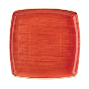 Churchill Stonecast Square Plate Berry Red 268 x 268mm (Pack of 6)