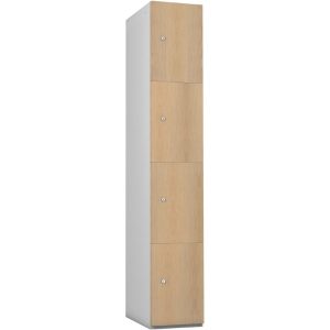 Timberbox Four Door Coin Return Locker Ash Finish