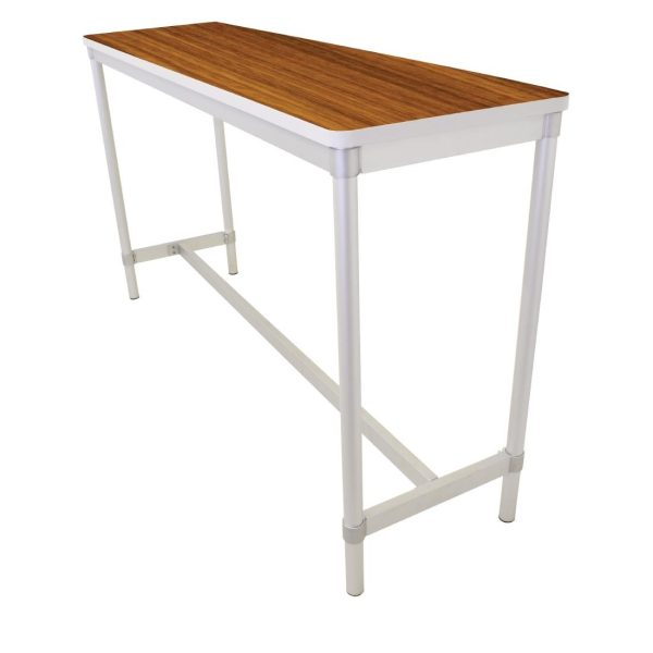 Aluminium Frame. Teak Effect Top. 1010(H) x 500(W) x 1800(D)mm