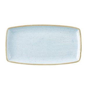 Churchill Stonecast Rectangular Plate Duck Egg Blue 210mm (Pack of 6)