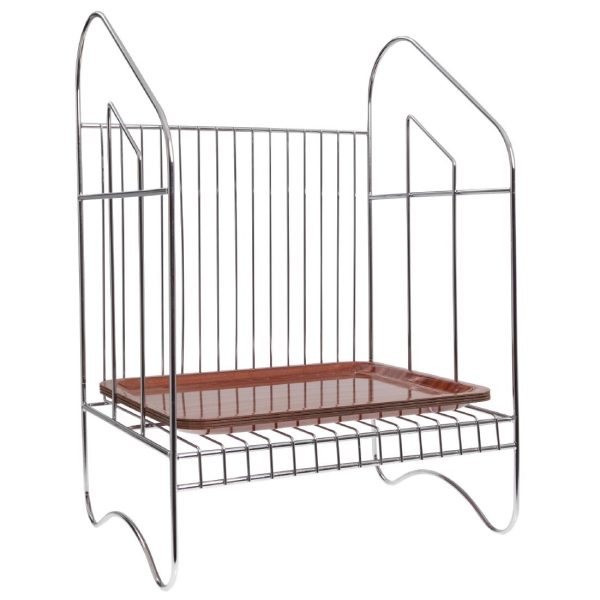 Material: Chrome plated wire. Size: 713(H) x 493(W) x 385(D)mm. Capacity: 30 trays / 60kg