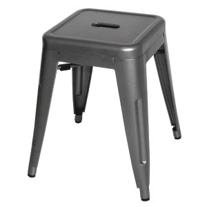 Bolero Bistro Steel Low Stool Metal (Pack Of 4)