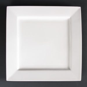 Lumina Fine China Square Plates 265mm (Pack of 4)