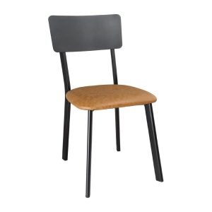 DR300 - Bolero Metal & PU Side Chair Vintage Camel (Pack 4)