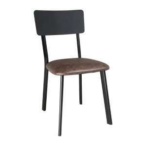 DR301 - Bolero Metal & PU Side Chair Vintage Mocha (Pack 4)