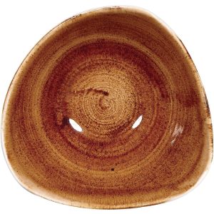 Churchill Stonecast Patina Triangular Bowls Vintage Copper 153mm (Pack of 12)
