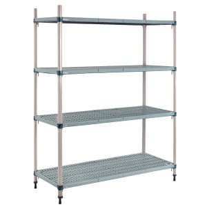 Metro Max Q Polymer Posts Shelving Kit 4 Shelves 1590x910x460mm