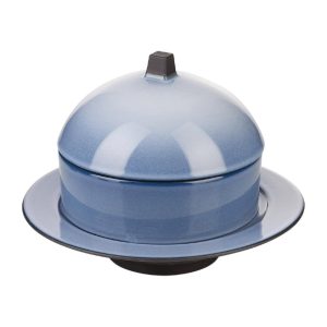 Revol Equinoxe Dim Sum Basket and Deep Plate Set Cirrus Blue