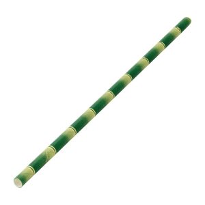 Utopia Biodegradable Paper Straws Bamboo Print (Pack of 250)
