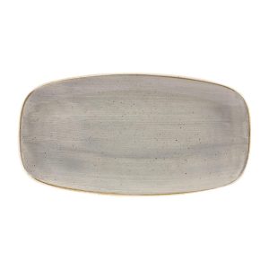 Churchill Stonecast Rectangular Plates Peppercorn Grey 189 x 355mm