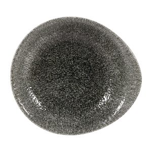 Churchill Raku Round Dish Quartz Black 185mm (Pack of 12)