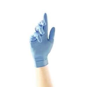 Fortified Anti-Bacterial Nitrile Gloves Blue Extra Large (Pack of 100)