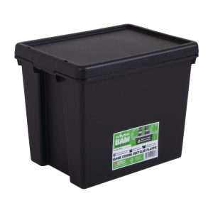 Wham Bam Heavy Duty Storage Box and Lid Black 24Ltr