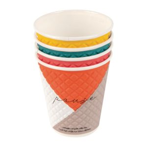 Huhtamaki Pause Disposable Coffee Cups Double Wall 225ml / 8oz (Pack of 925)