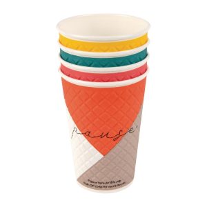 Huhtamaki Pause Disposable Coffee Cups Double Wall 455ml / 22oz (Pack of 620)