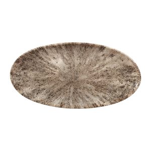 Churchill Studio Prints Stone Chefs Plates Zircon Brown 299 x 150mm (Pack of 12)