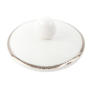 Royal Bone Afternoon Tea Silverline Lid for FB737 Sugar Bowl 220ml (Pack of 1)