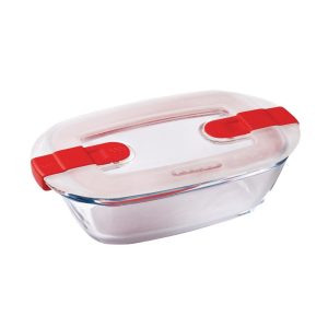 Pyrex Cook and Heat Rectangular Dish with Lid 350ml