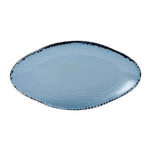 Isla Organic Oval Glass Platter 11 3/4 x 6 3/8 " (Box 6)