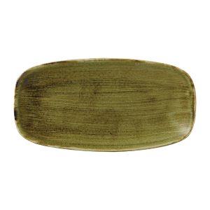 Stonecast Plume Olive Chefs' Oblong Plate No. 4 13 7/8 x 7 3/8 " (Box 6)